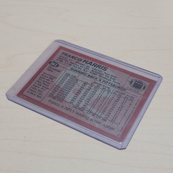 Laminated 1983 Topps Franco Harris Football Trading Card Number 362 Pittsburgh S - Picture 7 of 7